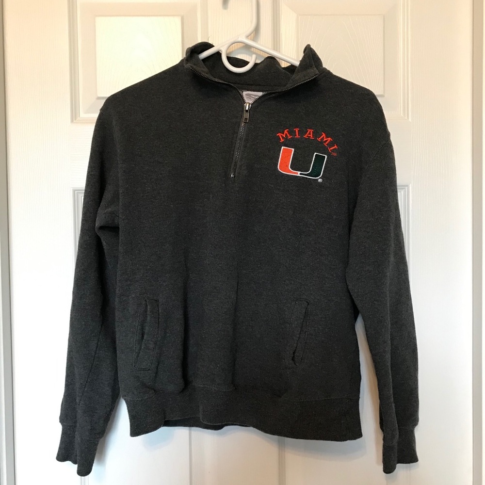 Cropped university of Miami zip up